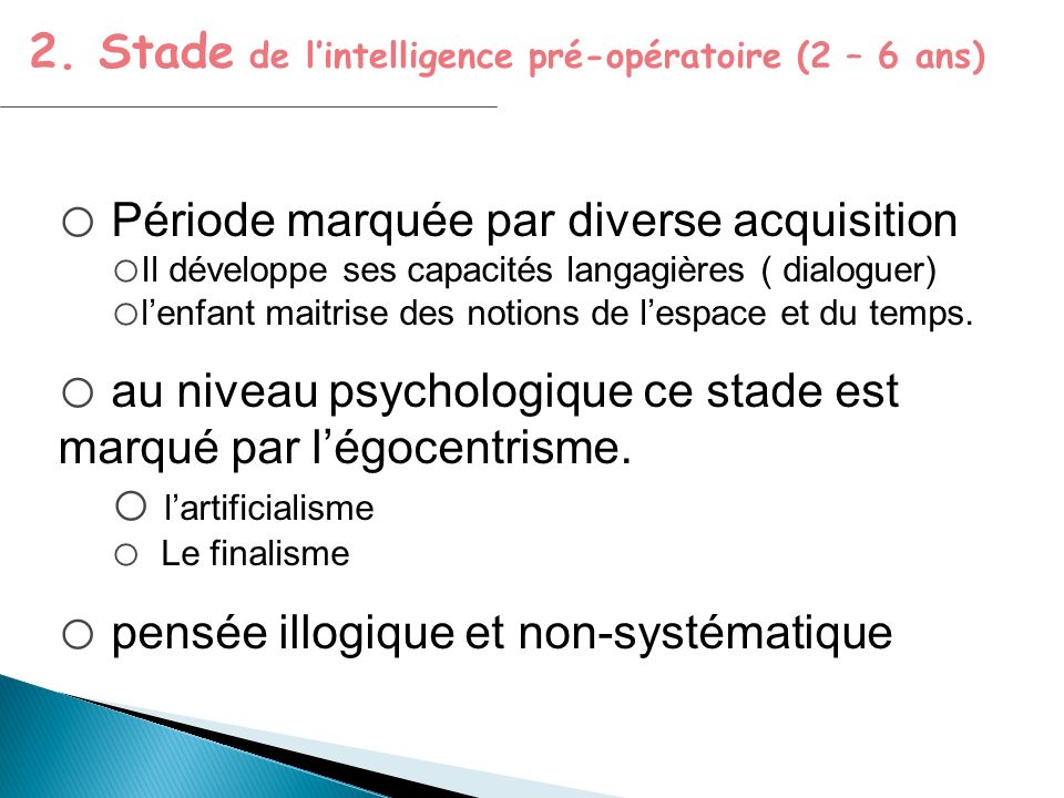 D veloppement COGNITIF chez l enfant Jean PIAGET ppt t l charger